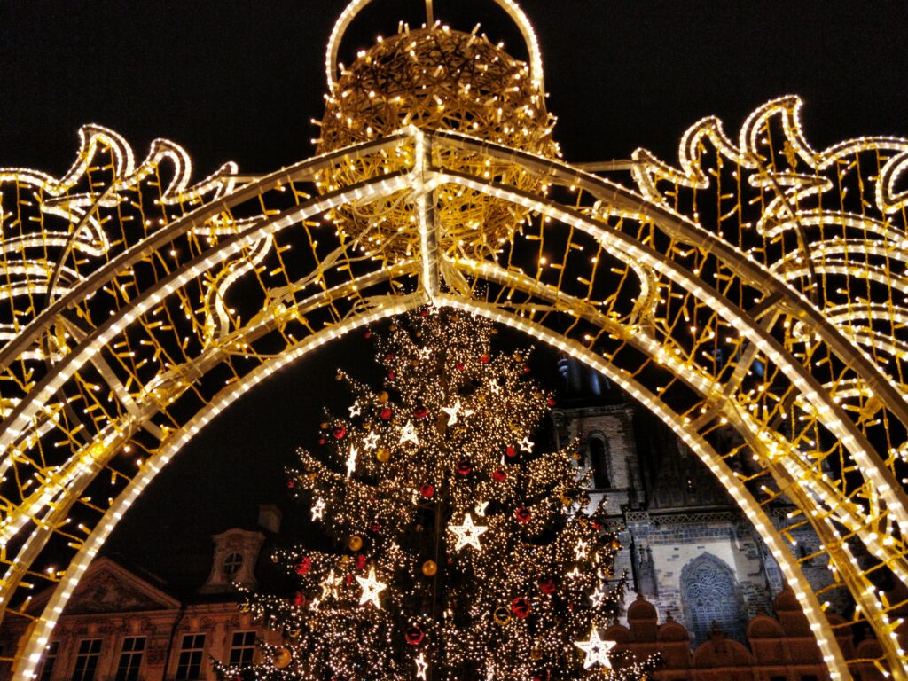 Traditions tchèques de Noël, sapin de Noël Prague